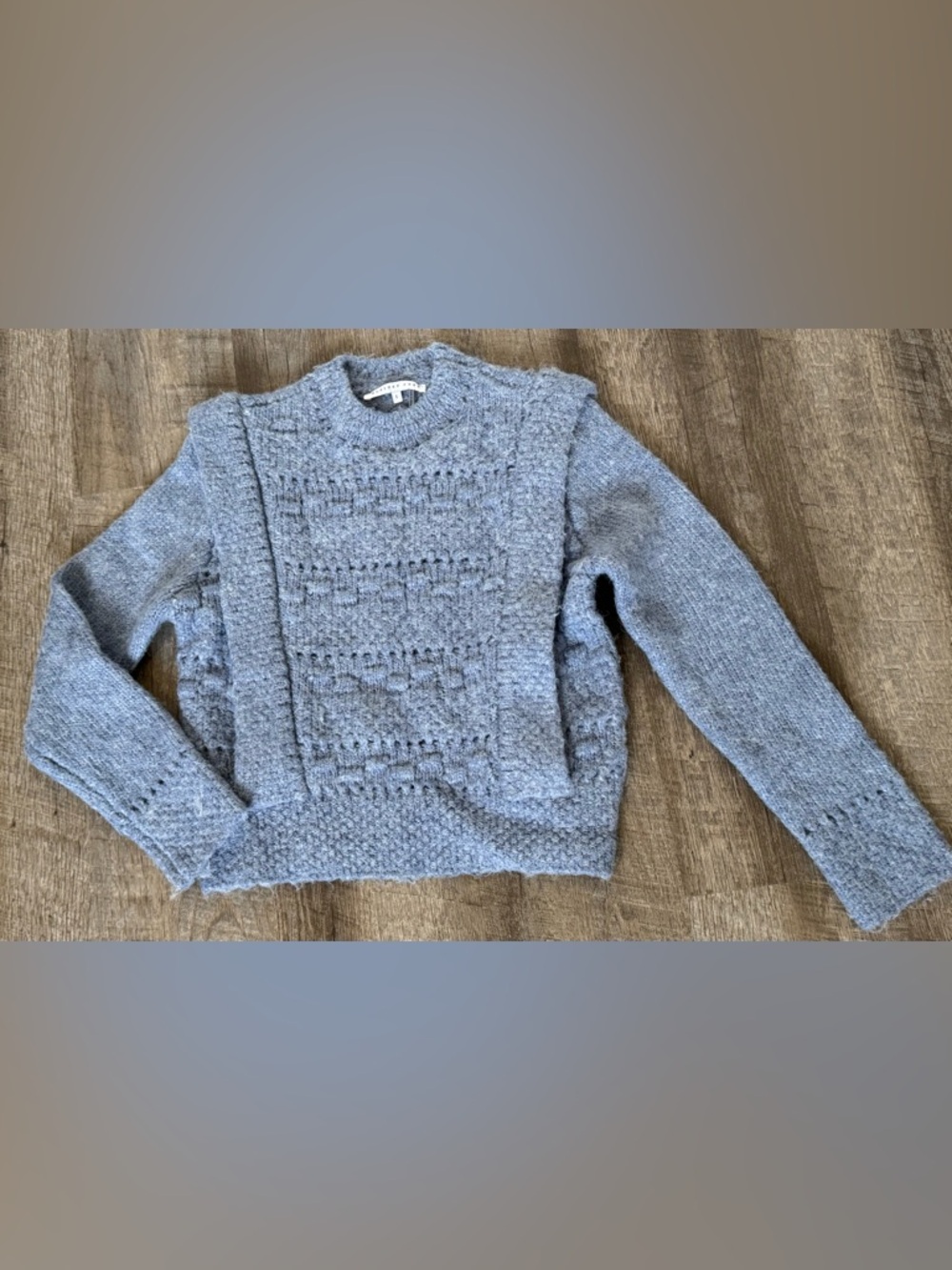Endless Rose Chunky Light Blue Cable Knit Sweater